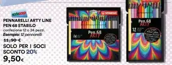 Coop Stabilo 20 Pennarelli Pen 68 In Scatola Di Metallo offerta