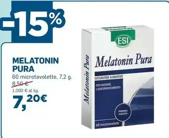Coop Melatonin Pura 60 Microtavolette offerta