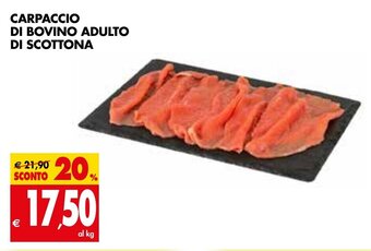 Tigros CARPACCIO DI BOVINO ADULTO DI SCOTTONA offerta