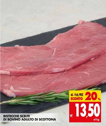Tigros BISTECCHE SCELTE DI BOVINO ADULTO DI SCOTTONA offerta