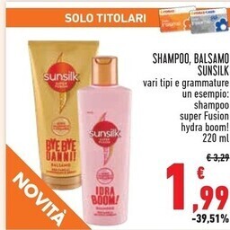 Conad Superstore Sunsilk shampoo , balsamo offerta