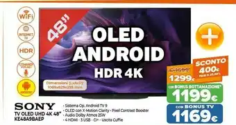 Expert Sony TV OLED UHD 4K KE48A9BAEP offerta