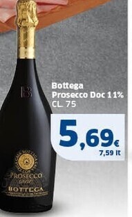 Sigma Bottega prosecco doc 11% offerta