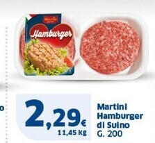 Sigma Martini hamburger di suino offerta