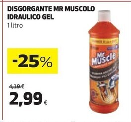 Mr muscle disgorgante mr muscolo idraulico gel