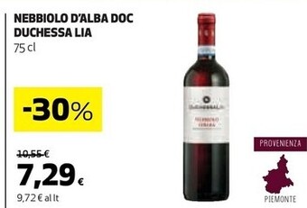 Coop Duchessa lia nebbiolo d'alba doc offerta