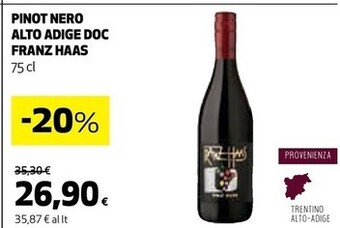 Coop Franz haas pinot nero alto adige doc offerta