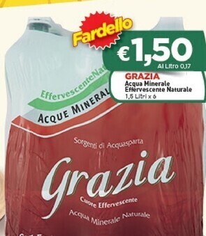 Crai Grazia acqua minerale effervescente naturale offerta