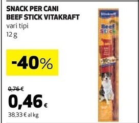 Coop Vitakraft snack per cani beef stick offerta