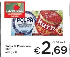 Crai Mutti polpa di pomodoro offerta