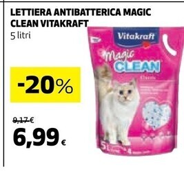 Coop Vitakraft lettiera antibatterica magic clean offerta