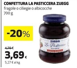 Coop Zuegg confettura la pasticcera offerta