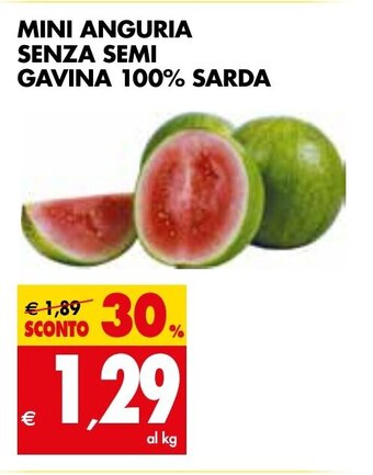 Tigros MINI ANGURIA SENZA SEMI GAVINA 100% SARDA offerta
