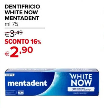 Iperal DENTIFRICIO WHITE NOW MENTADENT ml 75 offerta