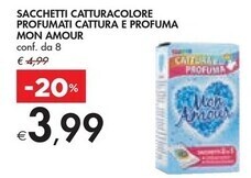 Bennet Mon amour sacchetti catturacolore profumati cattura e profuma offerta