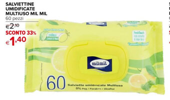 Iperal SALVIETTE UMIDIFICATE FRESH & CLEAN 60 pezzi offerta