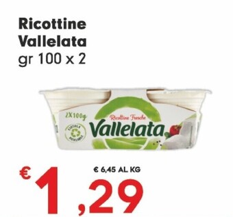 Despar Vallelata ricottine offerta