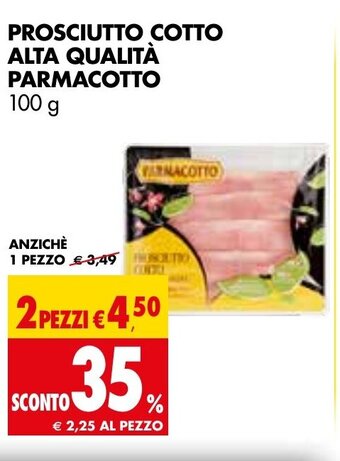 PROSCIUTTO COTTO ALTA QUALITÀ PARMACOTTO 100 g