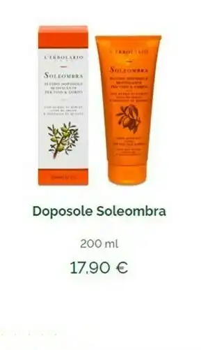 L’Erbolario Soleombra Silky After-Sun crema protezione solare 200 ml