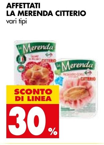 Tigros AFFETTATI LA MERENDA CITTERIO vari tipi offerta