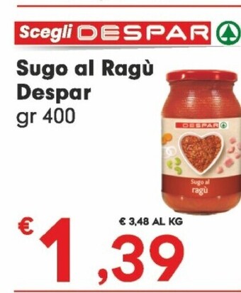 Despar Despar sugo al ragù offerta