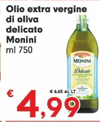 Despar Monini olio extra vergine di oliva delicato offerta