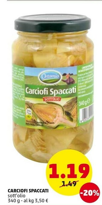 PENNY Ortomio Carciofi Spaccati offerta