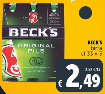 Gourmet Déco Becks birra offerta