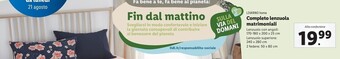 Lidl Livarno home completo lenzuola matrimoniali offerta