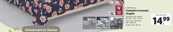 Lidl Livarno home completo lenzuola singole offerta