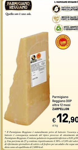 Iper La Grande Zarpellon parmigiano reggiano dop oltre 12 mesi offerta