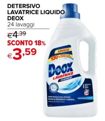 Iperal DETERSIVO LAVATRICE LIQUIDO DEOX 24 lavaggi offerta