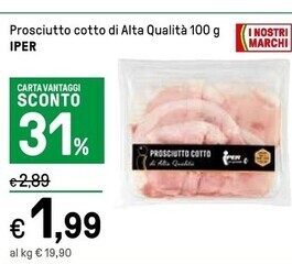 Iper La Grande Iper prosciutto cotto di alta qualita offerta