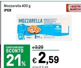 Iper La Grande Iper mozzarella offerta