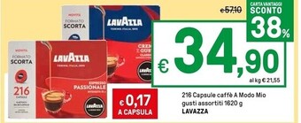 Iper La Grande Lavazza capsule caffe a modo mio offerta