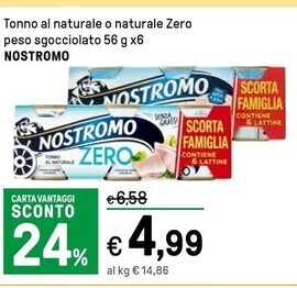 Iper La Grande Nostromo tonno al naturale offerta