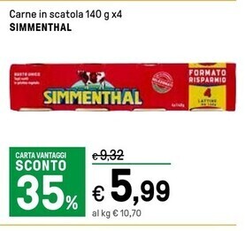 Iper La Grande Simmenthal carne in scatola offerta