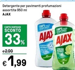 Iper La Grande Ajax detergente per pavimenti offerta