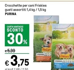 Iper La Grande Purina crocchette per cani friskies offerta