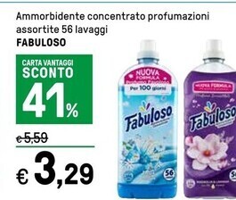 Iper La Grande Fabuloso ammorbidente concentrato profumazioni assortite 56 lavaggi offerta
