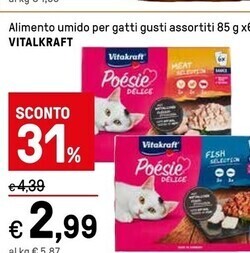Iper La Grande Vitakraft alimento umido per gatti offerta