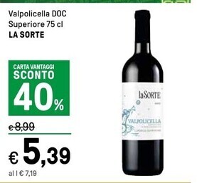 Iper La Grande La sorte valpolicella doc superiore offerta