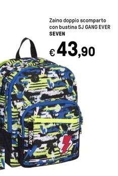 Iper La Grande Seven zaino doppio scomparto con bustina sj gang ever offerta