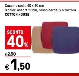 Iper La Grande Cotton house - cuscino sedia offerta
