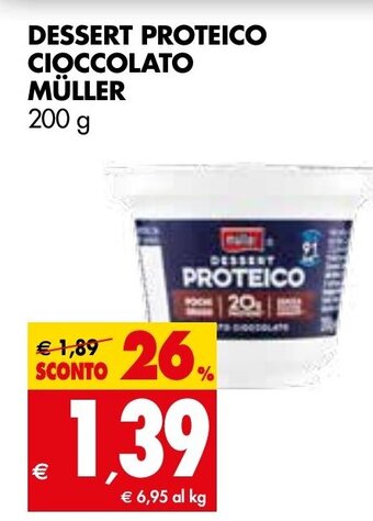 Tigros DESSERT PROTEICO CIOCCOLATO MÜLLER 200 g offerta