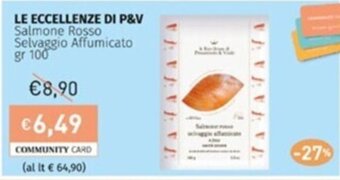 Prezzemolo e Vitale LE ECCELLENZE DI P&V Salmone Rosso Selvaggio Affumicato gr 100 offerta