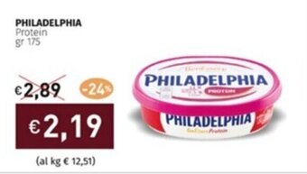 Prezzemolo e Vitale PHILADELPHIA Protein gr 175 offerta