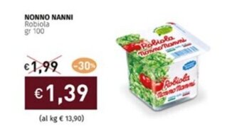 Prezzemolo e Vitale NONNO NANNI Robiola gr 100 offerta