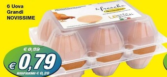 Prix Quality Novissime 6 Uova Grandi offerta