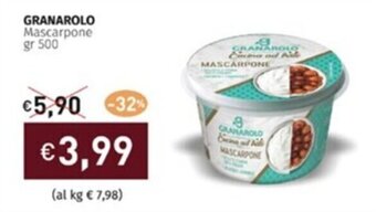 Prezzemolo e Vitale GRANAROLO Mascarpone gr 500 offerta
